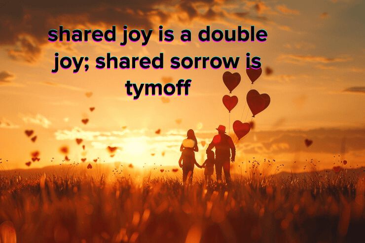 The Power of Connection: Shared Joy Is a Double Joy; Shared Sorrow Is Tymoff